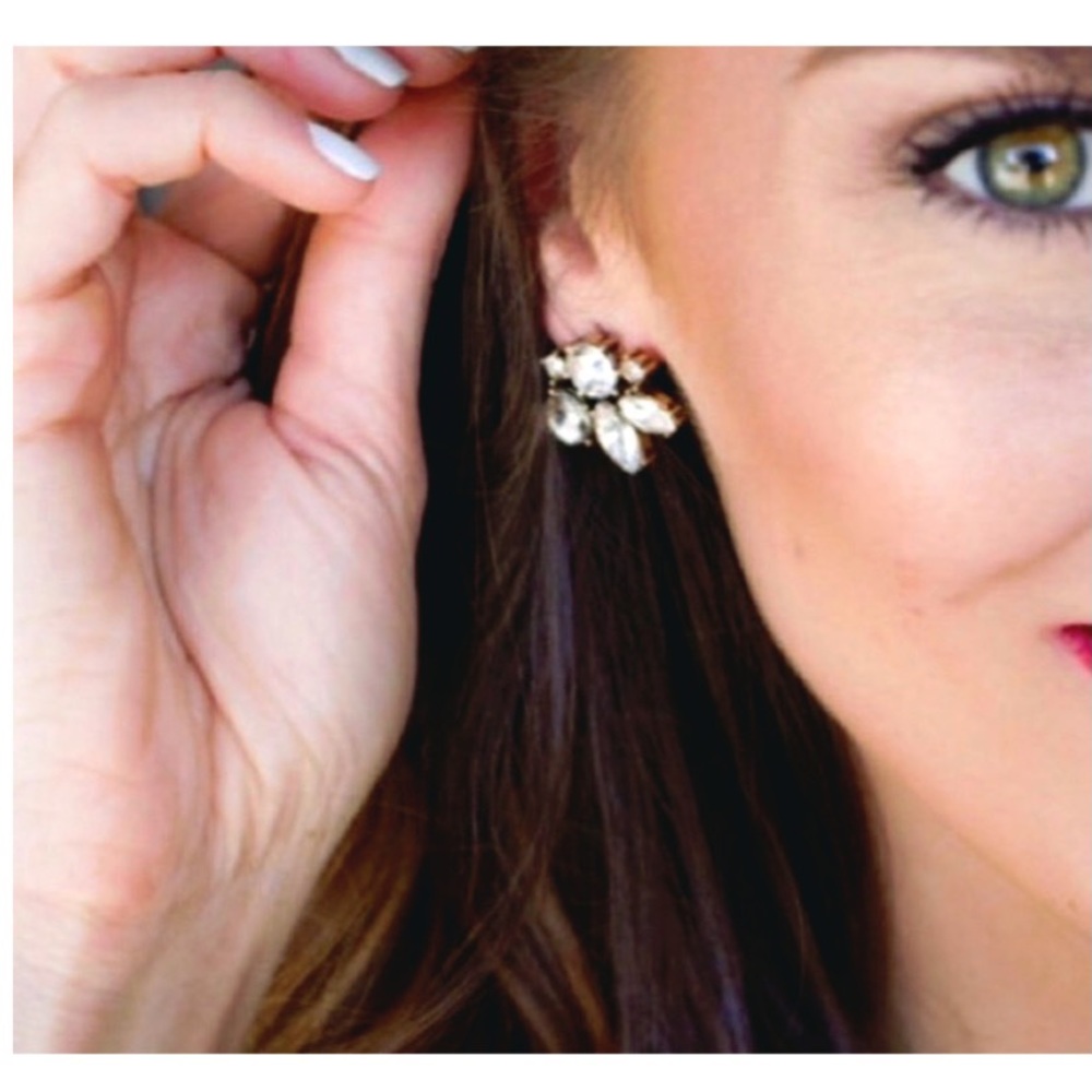 J.crew NWT crystal earrings - Picture 3 of 6